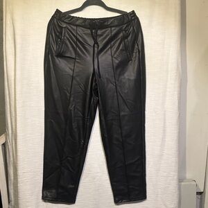 Simply Vera Vera Wang Black Leather-Style Pants